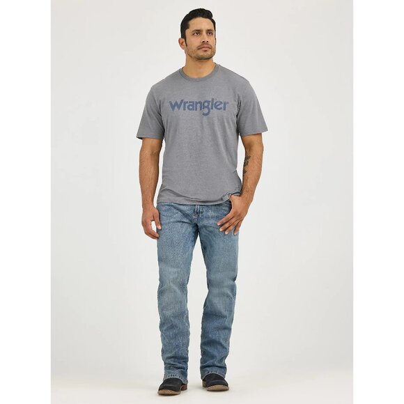 Western Cowboy Relaxed Boot Distressed Wrangler Denim Jeans Co, Men's 42X32 - Picture 1 of 11